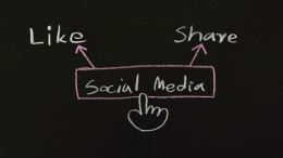 social media chalkboard